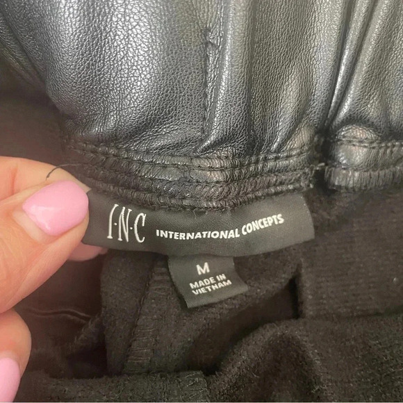 INC Faux Leather Joggers - Picture 2 of 7